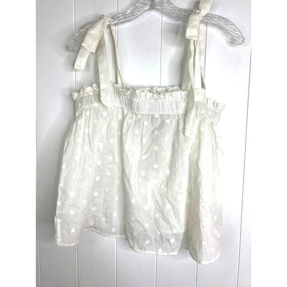 Cleobella Ethical Essentials White Organic Cotton Heart Tank and Shorts XL NWT - Picture 2 of 10